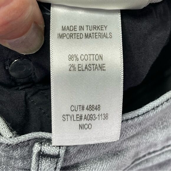 Agolde Nico Jeans Women’s 24 Gray Ankle Skinny High Rise Button Fly Stretch - Picture 9 of 13